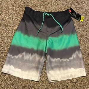 New Under Armour Swim Trunks Boys Youth Large Green Black Gray White Ombré